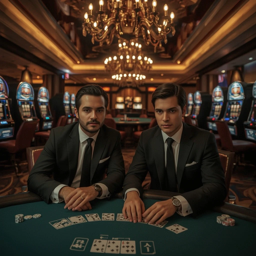 Deux joueurs de poker dans un Revolution Casino